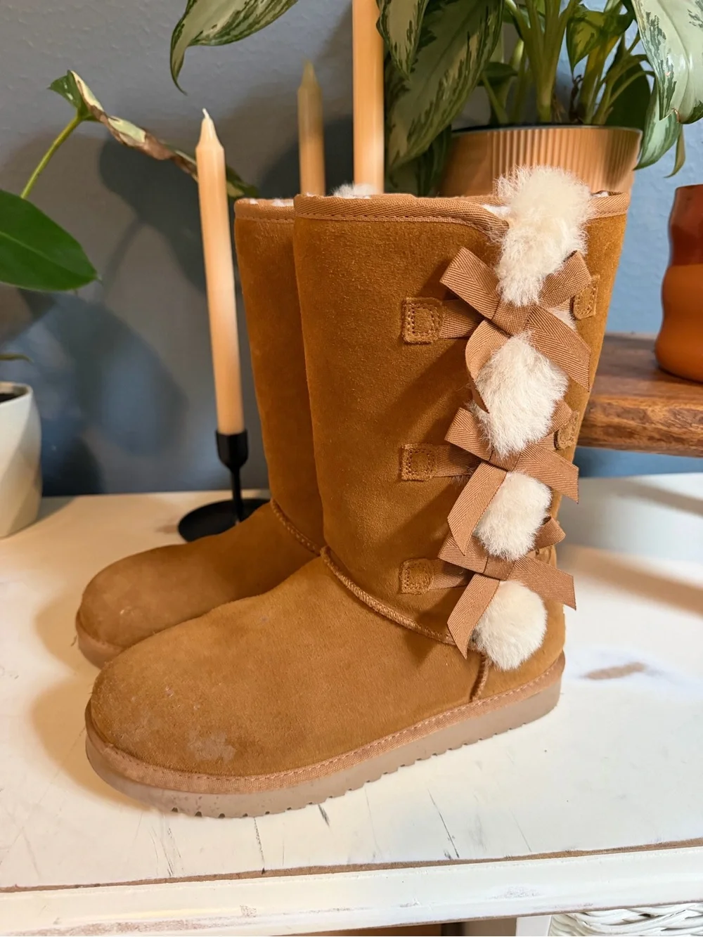 Koolaburra by Ugg Women's Chestnut Mid-Calf Bow Boots